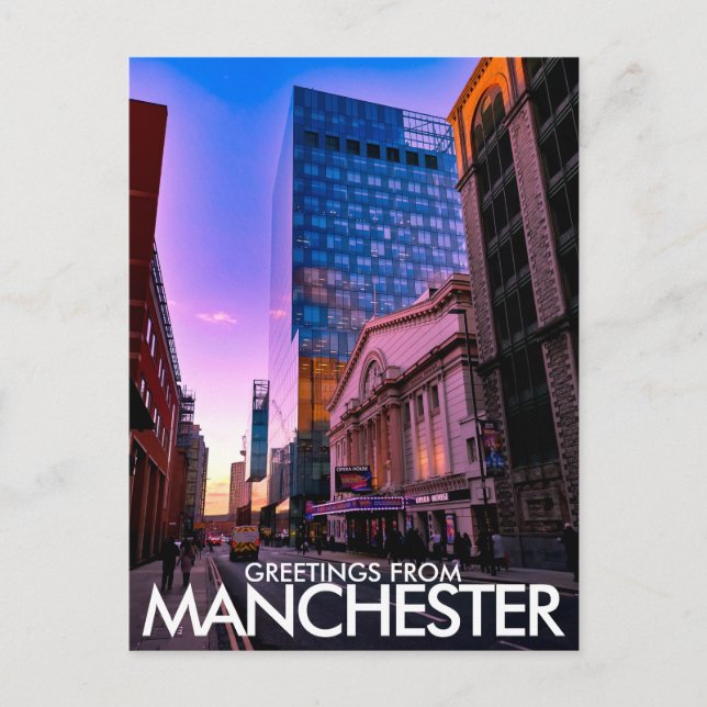 Carte Postale Salutations de Manchester (Devant)