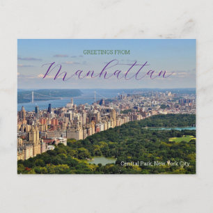 Carte Postale Salutations de Manhattan New York Voyage
