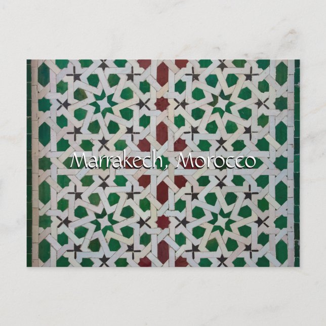 Carte Postale Salutations de Marrakech Maroc (Devant)