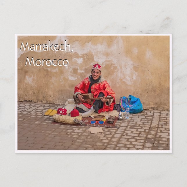 Carte Postale Salutations de Marrakech Maroc (Devant)