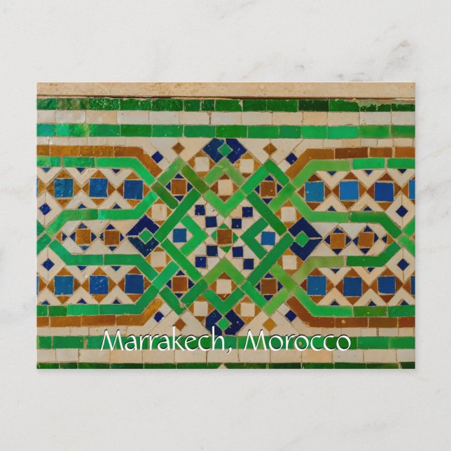 Carte Postale Salutations de Marrakech Maroc (Devant)