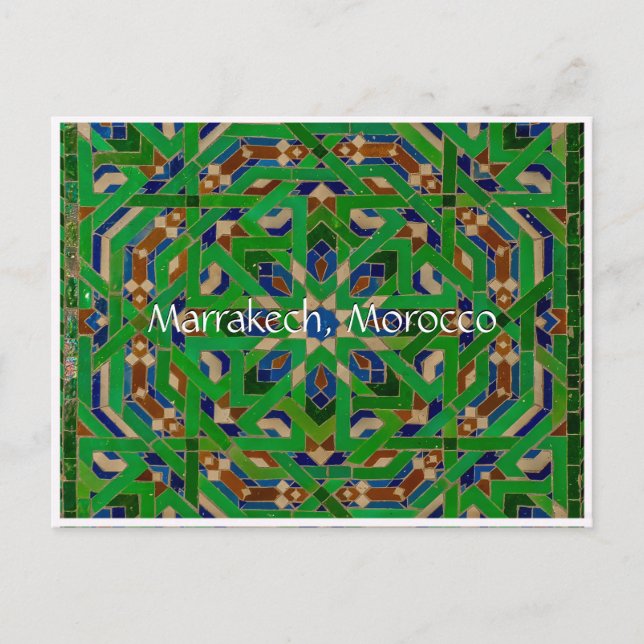 Carte Postale Salutations de Marrakech Maroc (Devant)