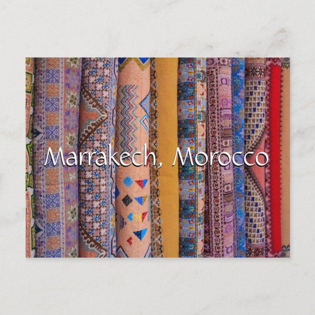 Carte Postale Salutations de Marrakech Maroc (Devant)