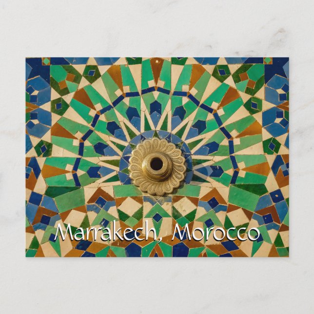 Carte Postale Salutations de Marrakech Maroc (Devant)