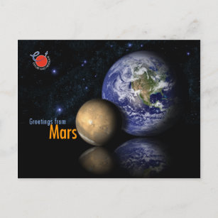 Carte Postale Salutations de Mars à Terre