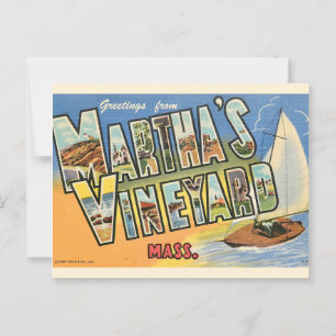 Carte Postale Salutations de Marthas Vineyard 