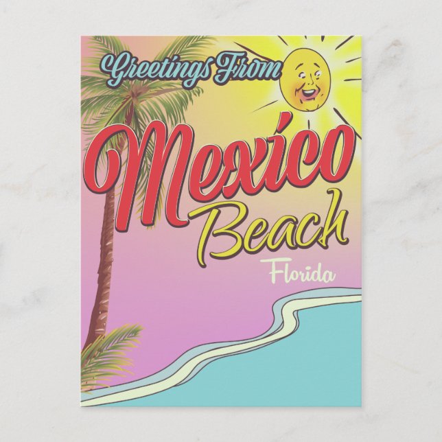 Carte Postale Salutations de Mexico Beach Floride (Devant)