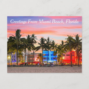 Carte Postale Salutations de Miami Beach