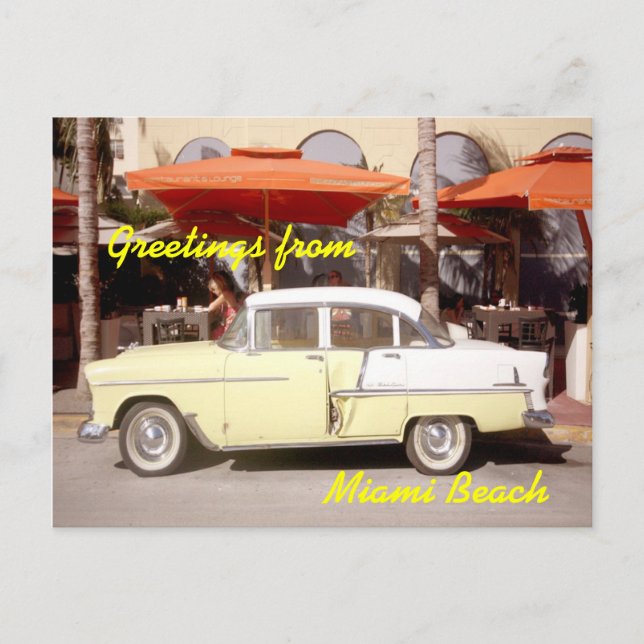 Carte Postale Salutations de Miami Beach (Devant)
