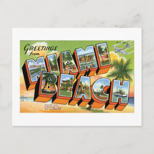 Carte Postale Salutations de Miami Beach, Floride!