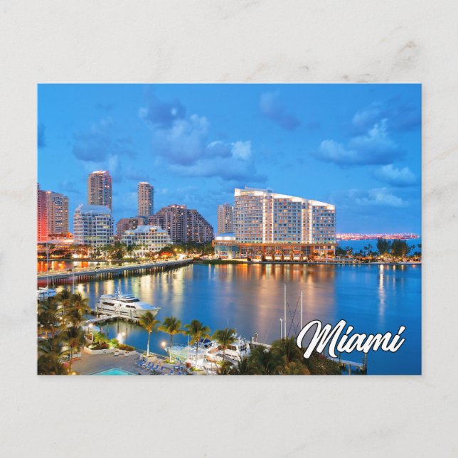 Carte Postale Salutations De Miami, Floride, États-Unis (Devant)