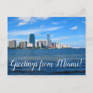 Carte Postale Salutations de Miami Postcard