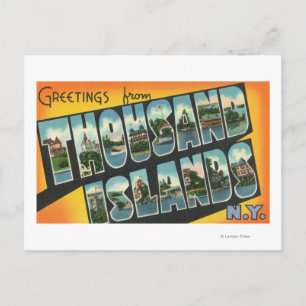 Carte Postale Salutations de Mille Îles, New York