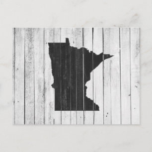 Carte Postale Salutations De Minnesota Rustic Wooden