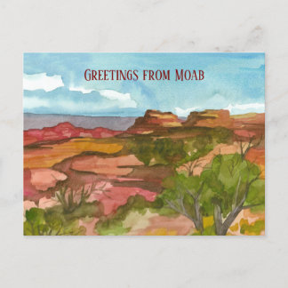 Carte Postale Salutations de Moab Utah Red Rock Désert du sud-ou