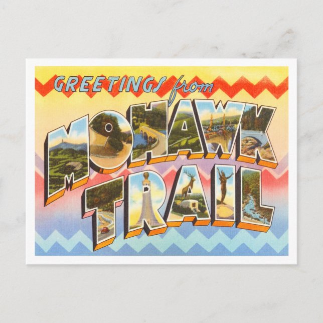 Carte Postale Salutations de Mohawk Trail, Massachusetts Travel (Devant)