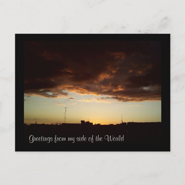 Carte Postale Salutations de mon côté du monde (Devant)