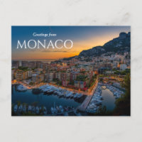 Salutations de Monaco Postcard