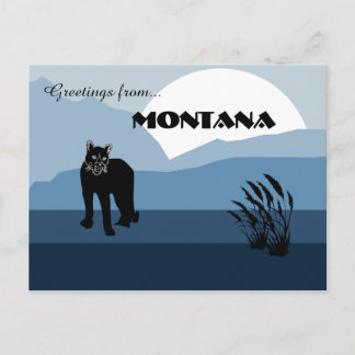 Carte Postale Salutations de Montana State Slate Blues