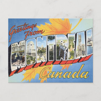 Carte Postale Salutations de Montréal Canada