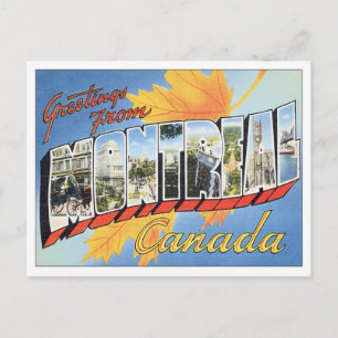 Carte Postale Salutations de Montréal Canada