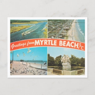 Carte Postale Salutations de Myrtle Beach, Caroline du Sud Trave