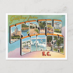 Carte Postale Salutations de Myrtle Beach, Caroline du Sud Voyag