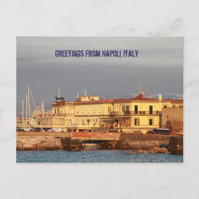 Carte Postale Salutations de Napoli, Italie (Devant)