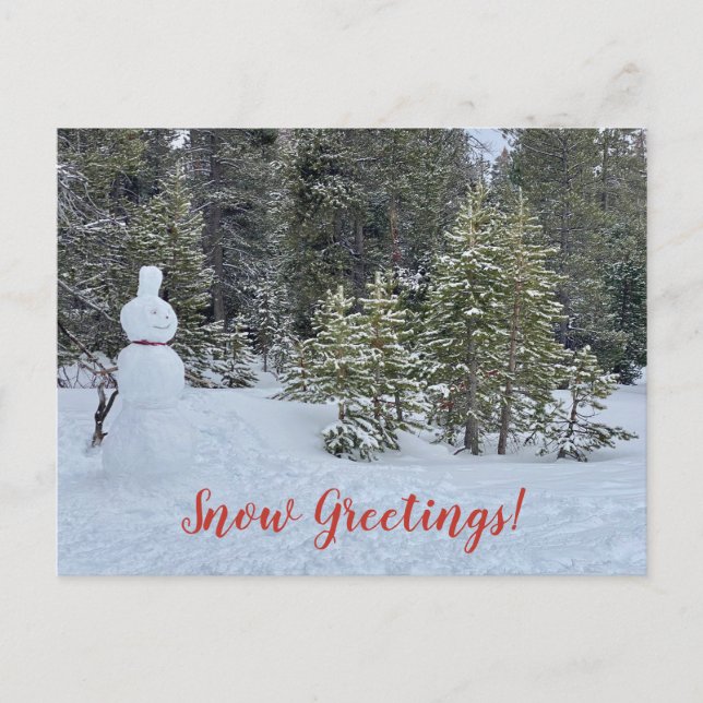 Carte Postale Salutations de neige de Tahoe City ! (Devant)