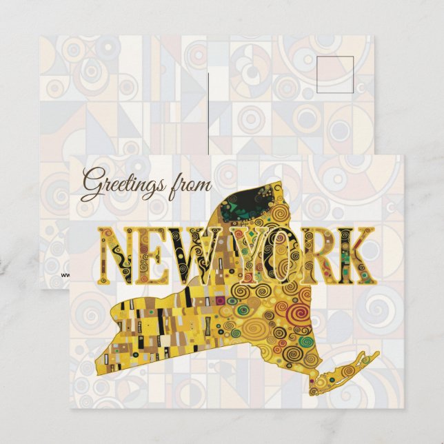 Carte Postale Salutations de New York (Devant / Derrière)