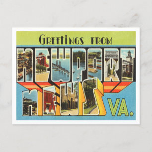 Carte Postale Salutations de Newport News, Virginia Travel