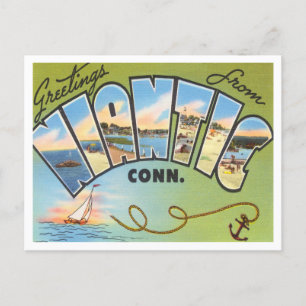 Carte Postale Salutations de Niantic, Vintage voyage du Connetic