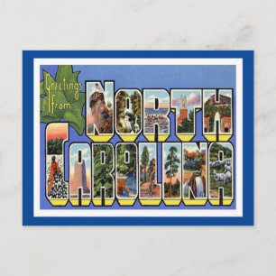 Carte Postale Salutations De North Carolina Travel