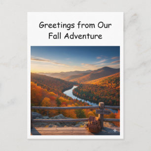 Carte Postale Salutations de notre voyage d'aventure d'automne