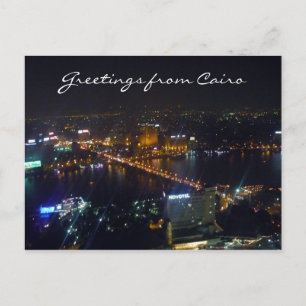 Carte Postale salutations de nuit du caire