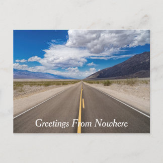 Carte Postale Salutations de Nulle Part