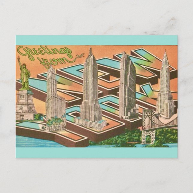 Carte Postale Salutations de NYC (Devant)
