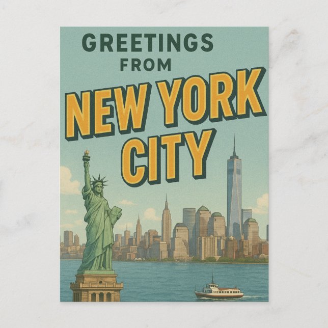 Carte Postale Salutations de NYC (Devant)