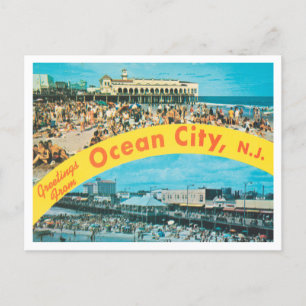 Carte Postale Salutations de Ocean City, New Jersey Travel