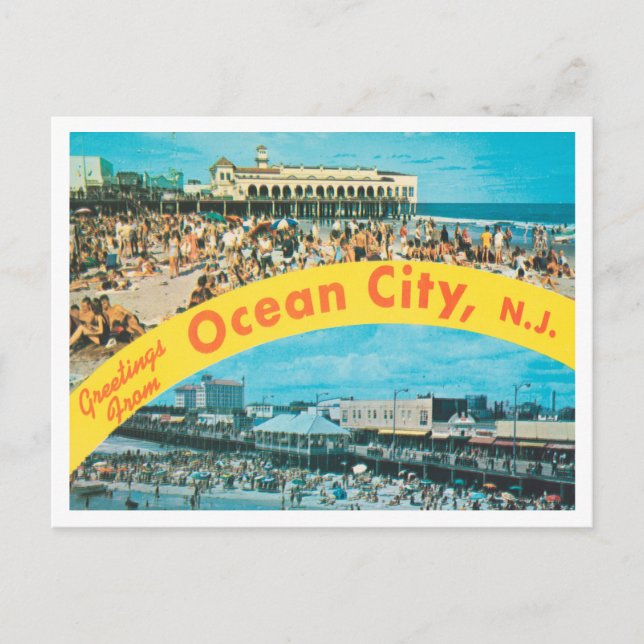 Carte Postale Salutations de Ocean City, New Jersey Travel (Devant)