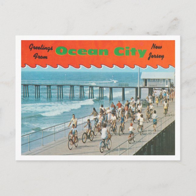 Carte Postale Salutations de Ocean City, New Jersey Travel (Devant)