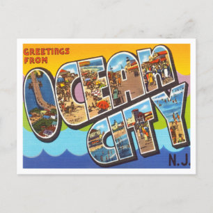 Carte Postale Salutations de Ocean City, New Jersey Travel
