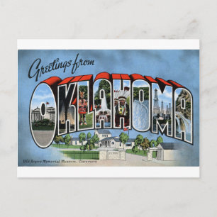 Carte Postale Salutations De Oklahoma