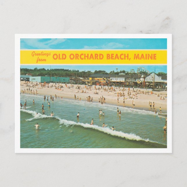 Carte Postale Salutations de Old Orchard Beach, Maine Travel (Devant)
