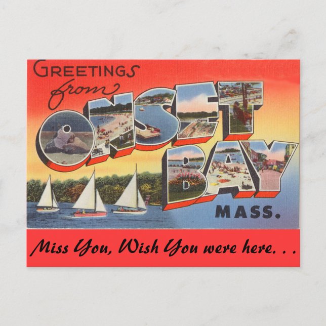 Carte Postale Salutations de Onset Bay (Devant)