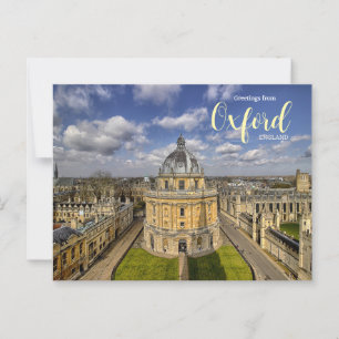 Carte Postale Salutations de Oxford England Postcard