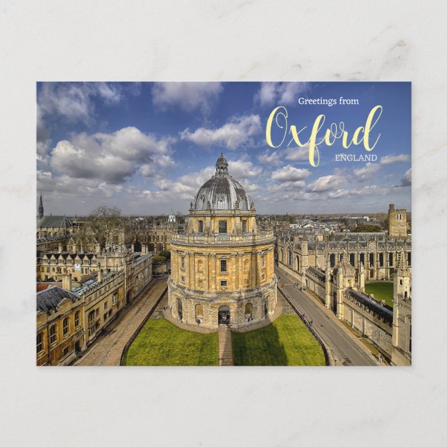 Carte Postale Salutations de Oxford England Postcard (Devant)