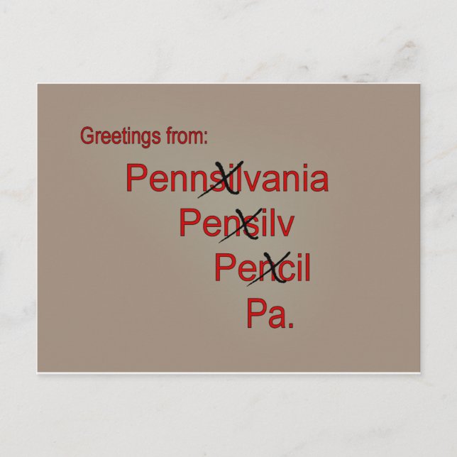Carte Postale Salutations de PA (Devant)