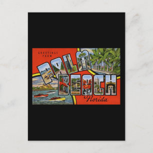 Carte Postale Salutations de Palm Beach Floride