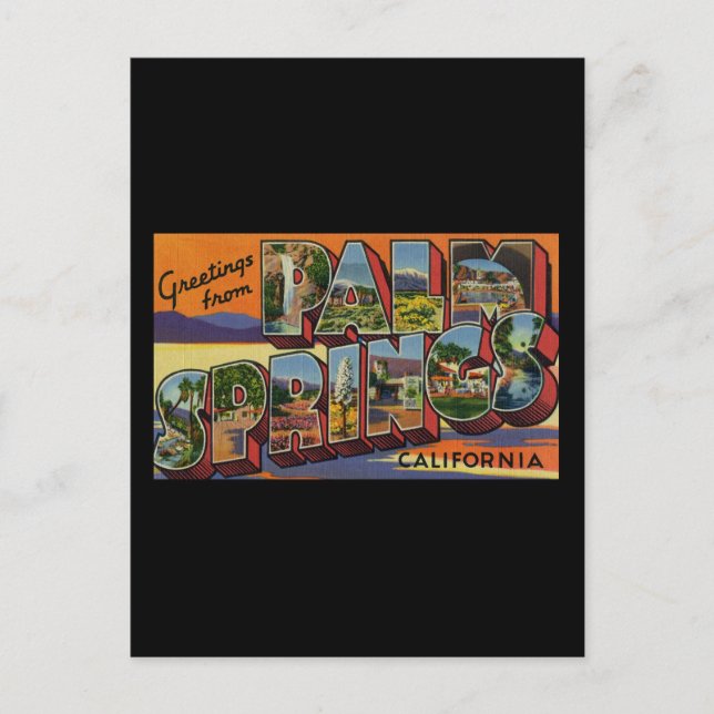 Carte Postale Salutations de Palm Springs en Californie (Devant)